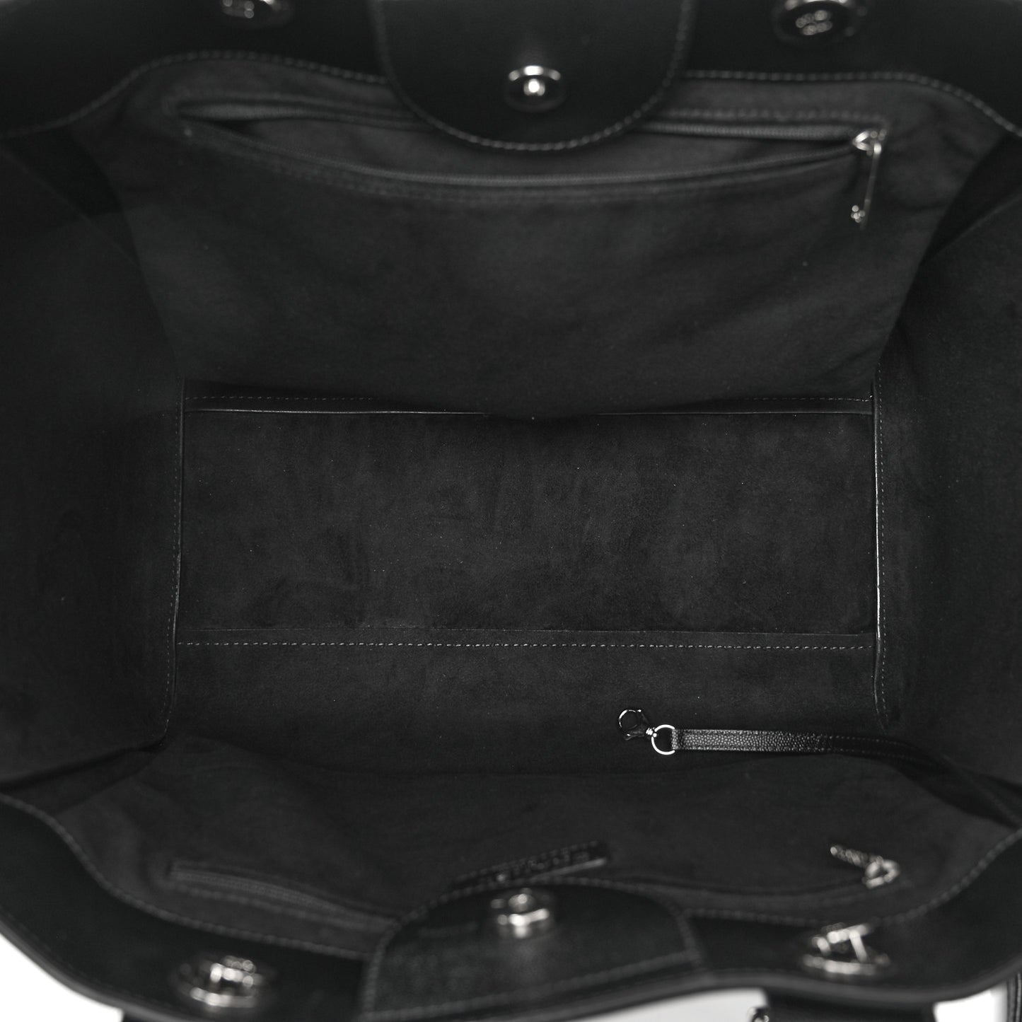 Caviar Medium Studded Deauville Tote Black