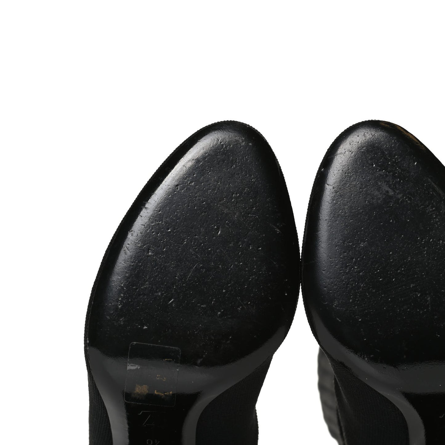 Stretch Fabric LV Black Heart Sock Ankle Boots 40 Black
