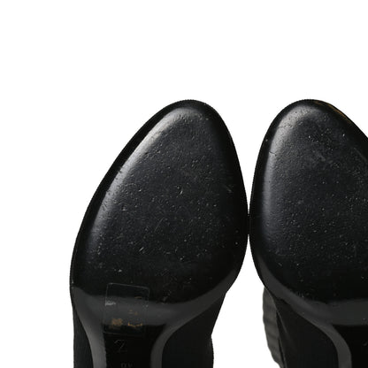 Louis Vuitton Stretch Fabric LV Black Heart Sock Ankle Boots 40 Black 8 of 9