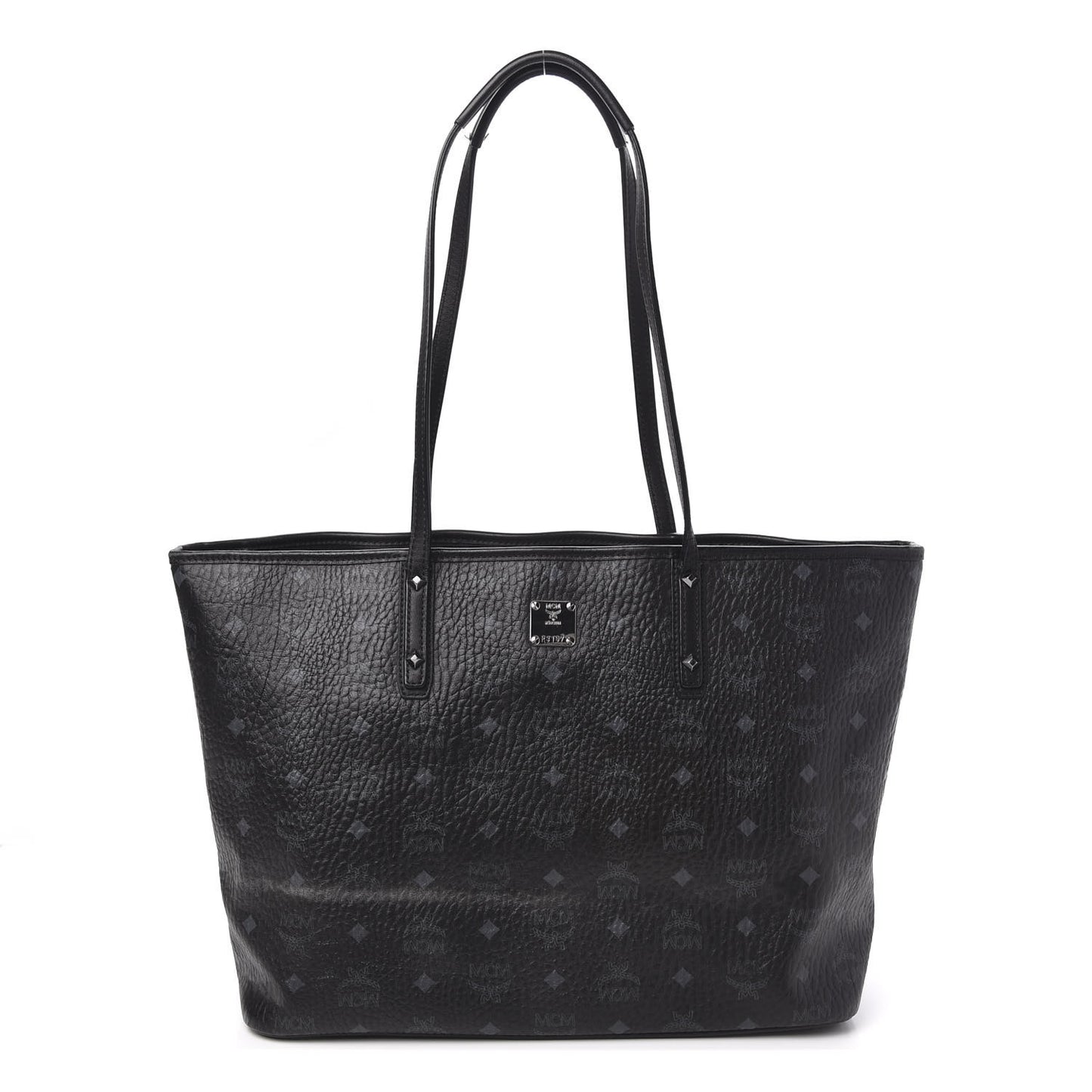 Visetos Medium Anya Zip Top Shopper Tote Black