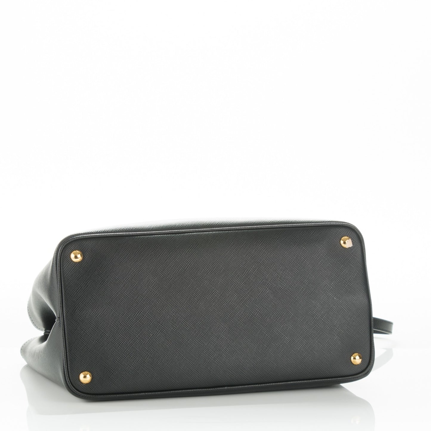 Saffiano Cuir Large Double Bag Black Fuoco