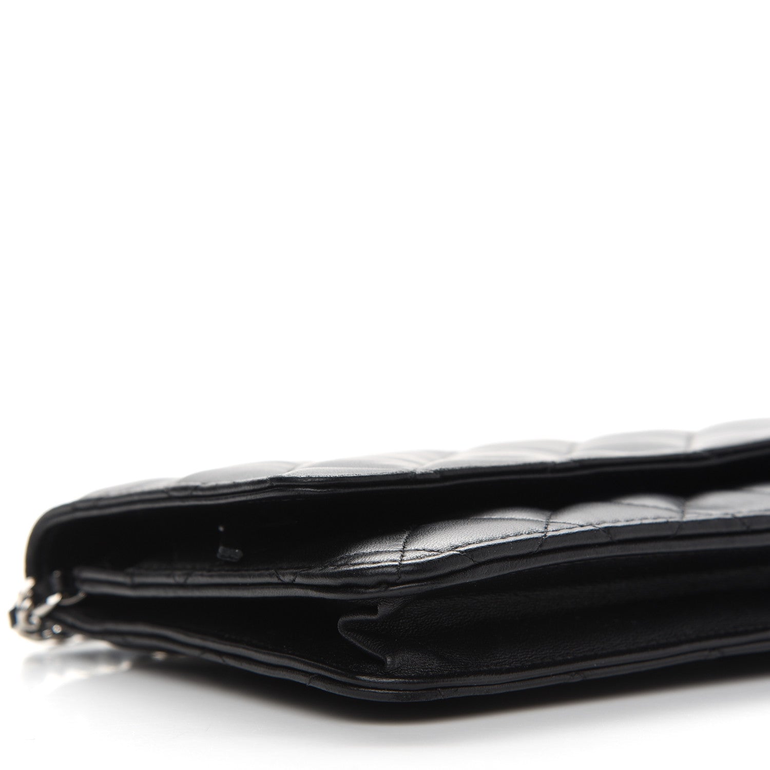 Chanel Lambskin Quilted Wallet On Chain WOC Black 10 of 11