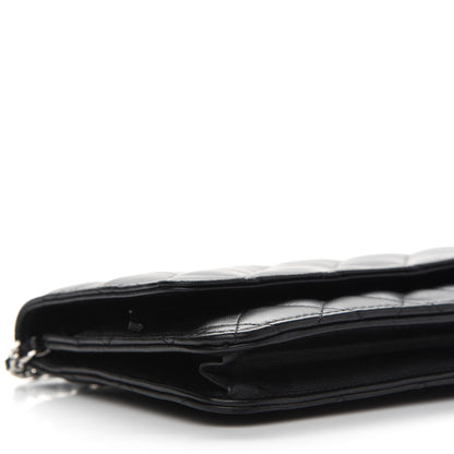 Chanel Lambskin Quilted Wallet On Chain WOC Black 10 of 11