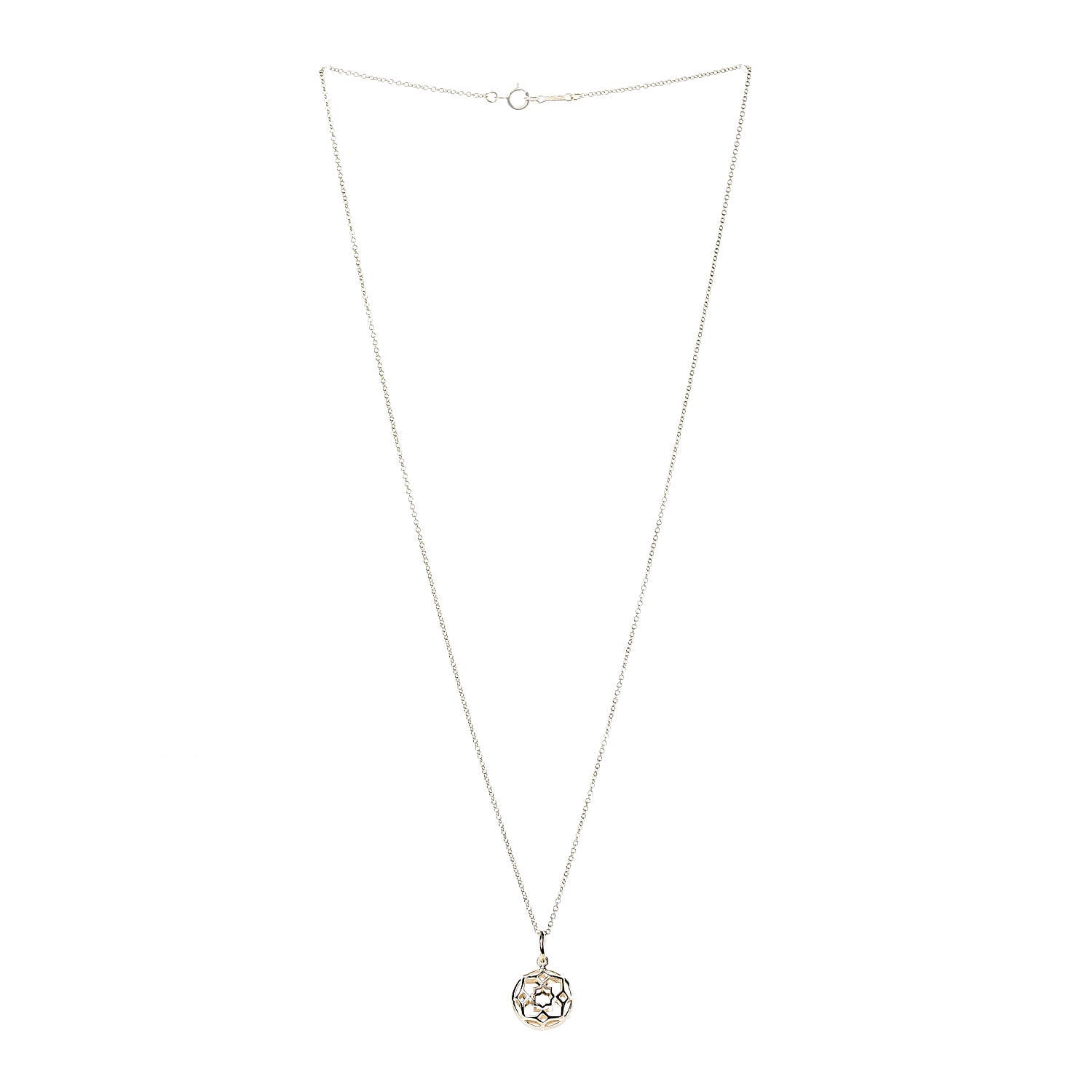 Tiffany 18K Yellow Gold Paloma Picasso Zellige Medallion Pendant Necklace 3 of 7