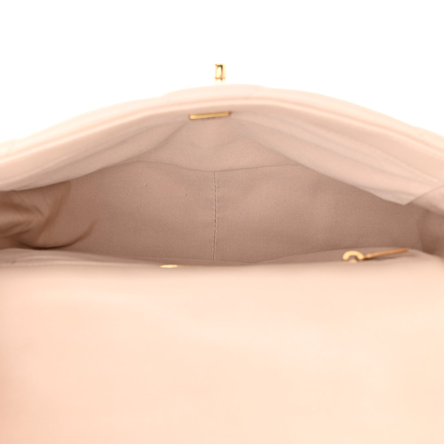 Lambskin Quilted Medium Chanel 19 Flap Beige