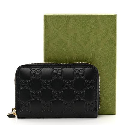 Gucci Guccissima Zip Around Card Case Black 8 of 8