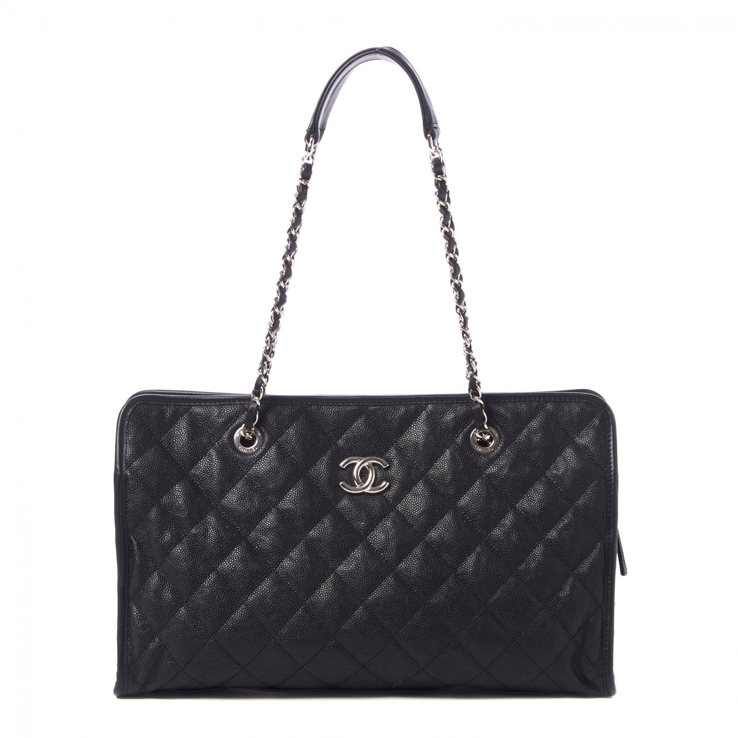 Chanel Caviar Quilted French Riviera Tote Black 1 of 9
