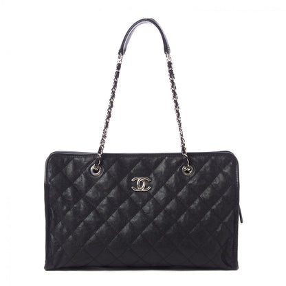 Chanel Caviar Quilted French Riviera Tote Black 1 of 9