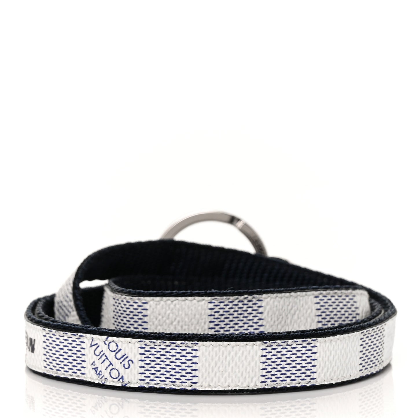 Damier Coastline Lanyard Key Holder White
