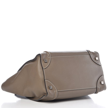 Celine Drummed Calfskin Mini Luggage Souris 4 of 18