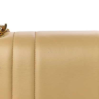 Chanel Lambskin Vertical Quilted Jumbo Single Flap Beige 13 of 20