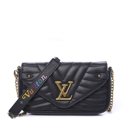 Louis Vuitton Calfskin New Wave Chain Pochette Black 1 of 12
