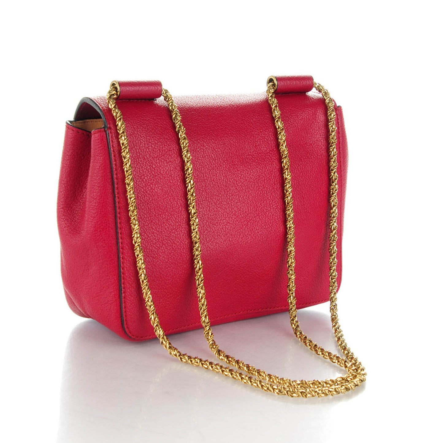 Goatskin Small Elsie Shoulder Bag Red