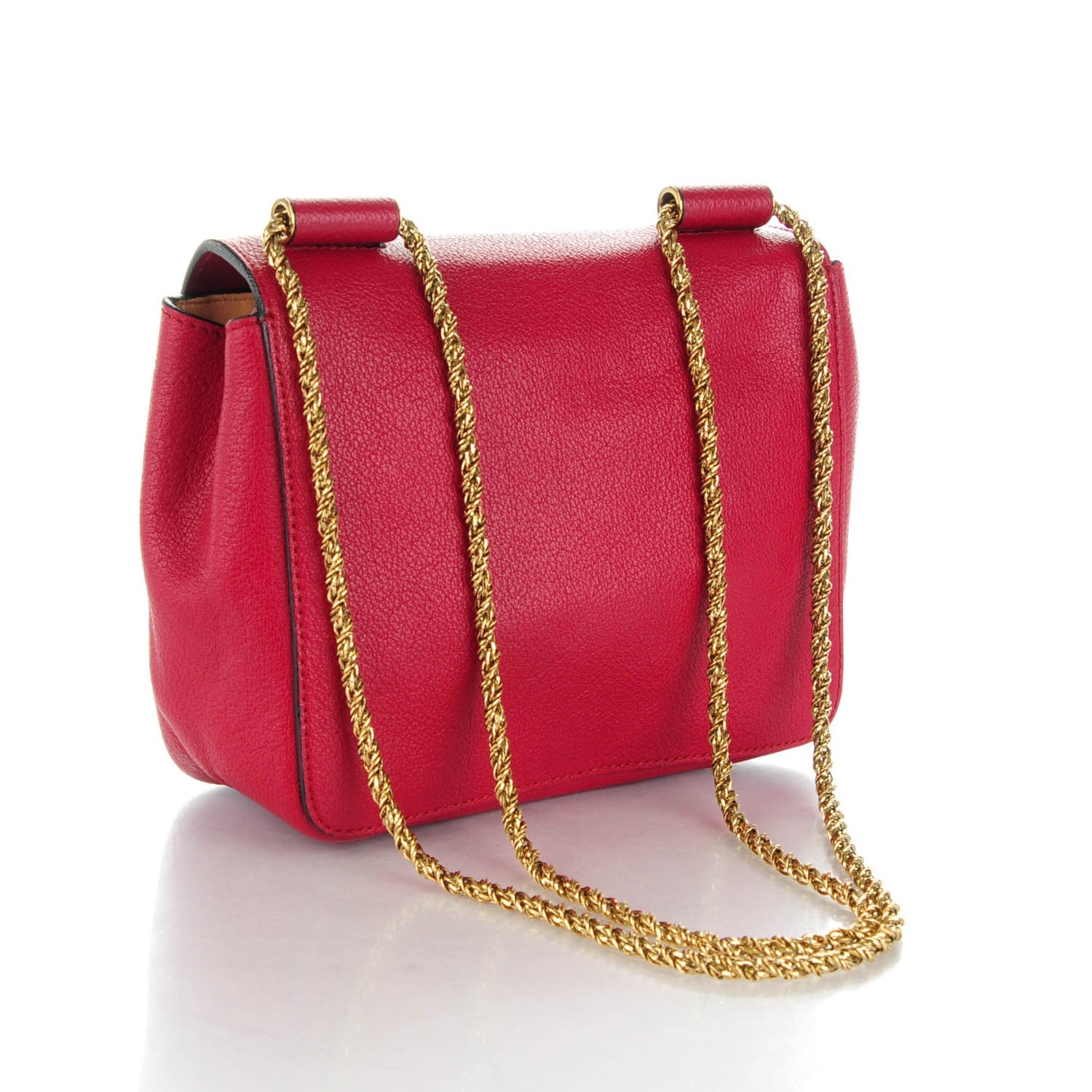Chloe Goatskin Small Elsie Shoulder Bag Red 3 of 9