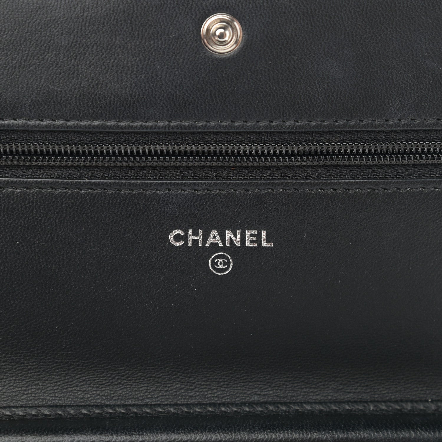 Chanel Lambskin Quilted Boy Wallet On Chain WOC Black 5 of 11
