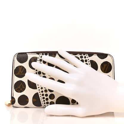 Louis Vuitton Monogram Kusama Pumpkin Dots Zippy Wallet White 2 of 6