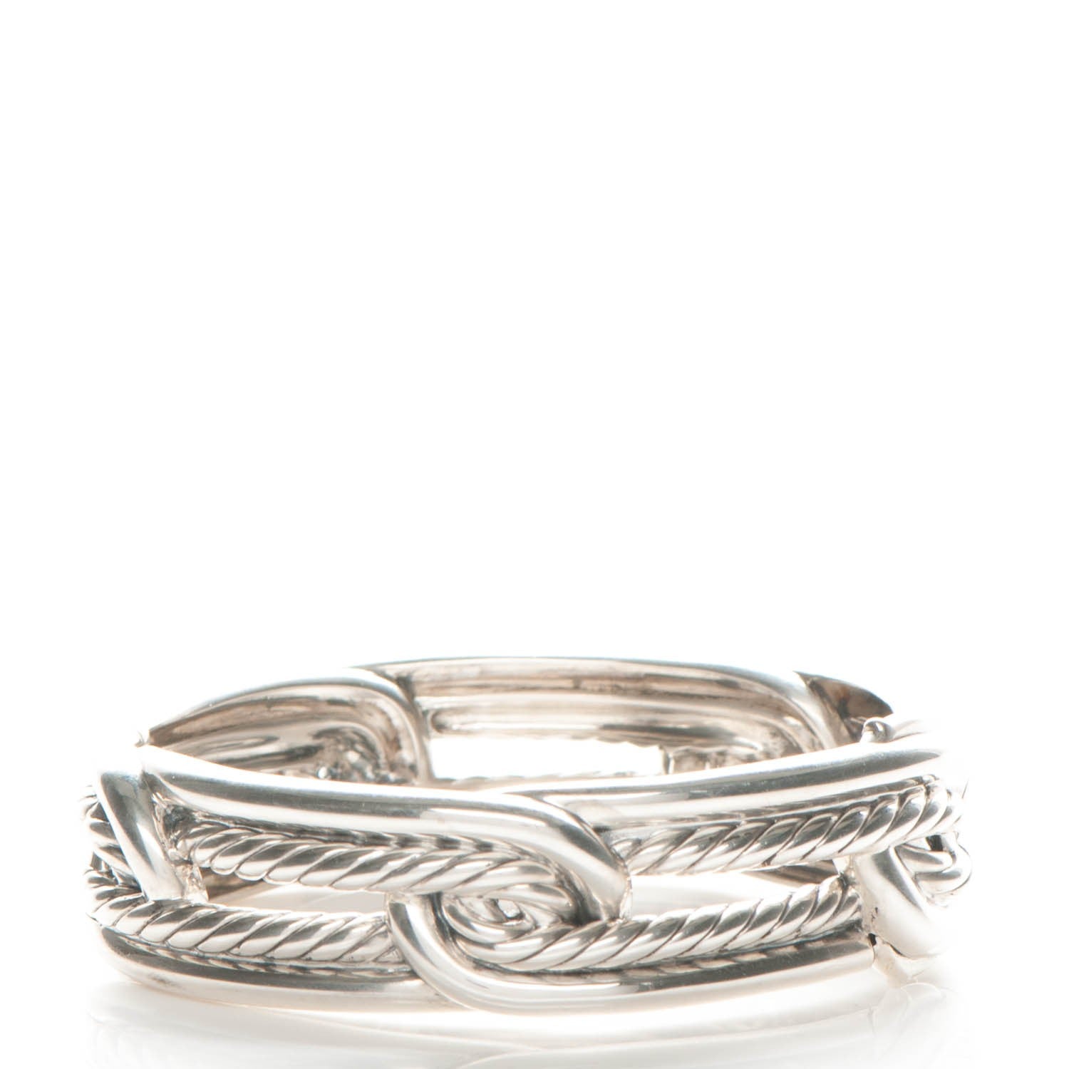 David Yurman Sterling Silver 20mm Labyrinth Link Bracelet 1 of 5