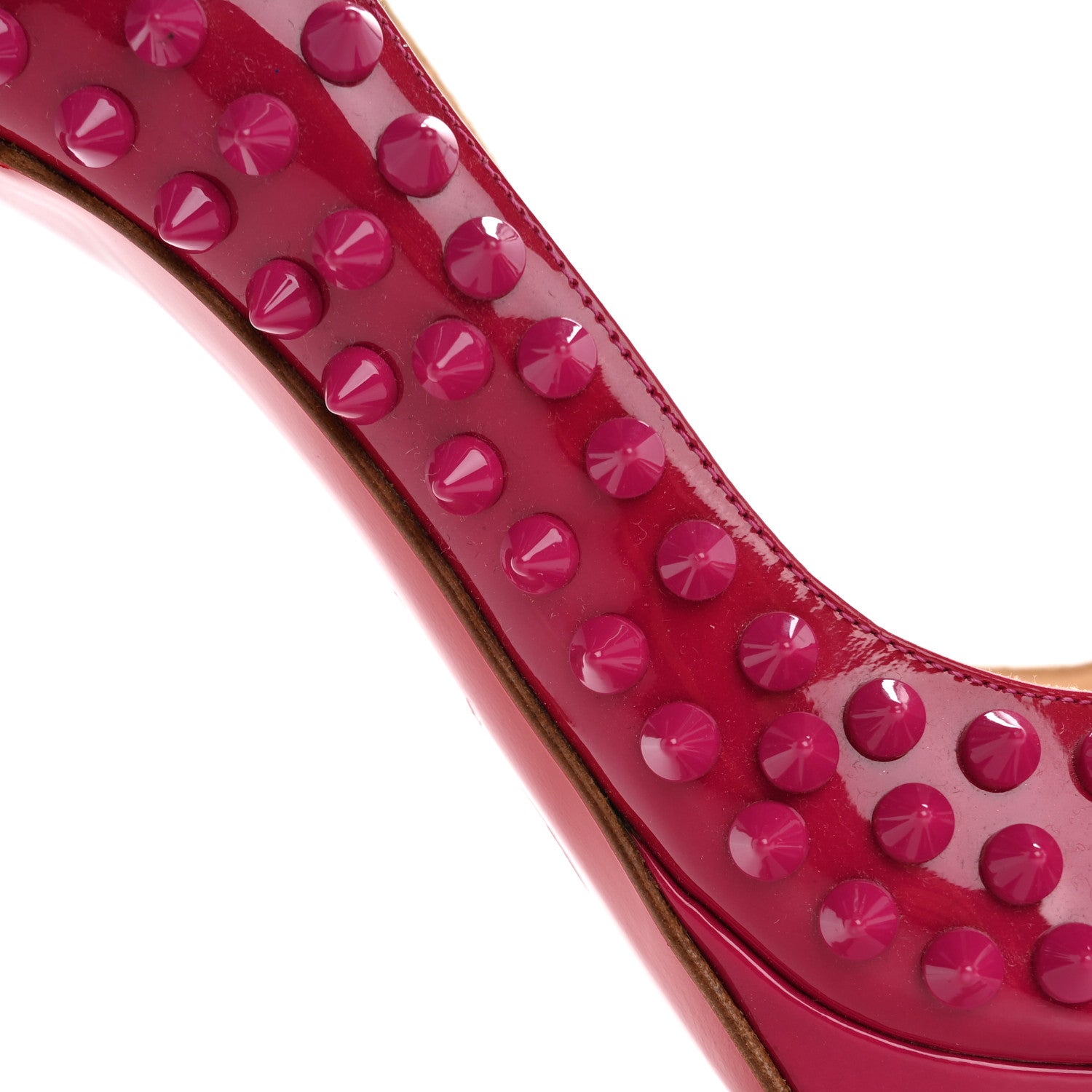 Christian Louboutin Patent Yolanda Spikes 120 Pumps 40 Grenadine 9 of 10