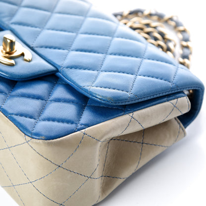 Chanel Lambskin Degrade Quilted Mini Square Flap Light Blue 11 of 16
