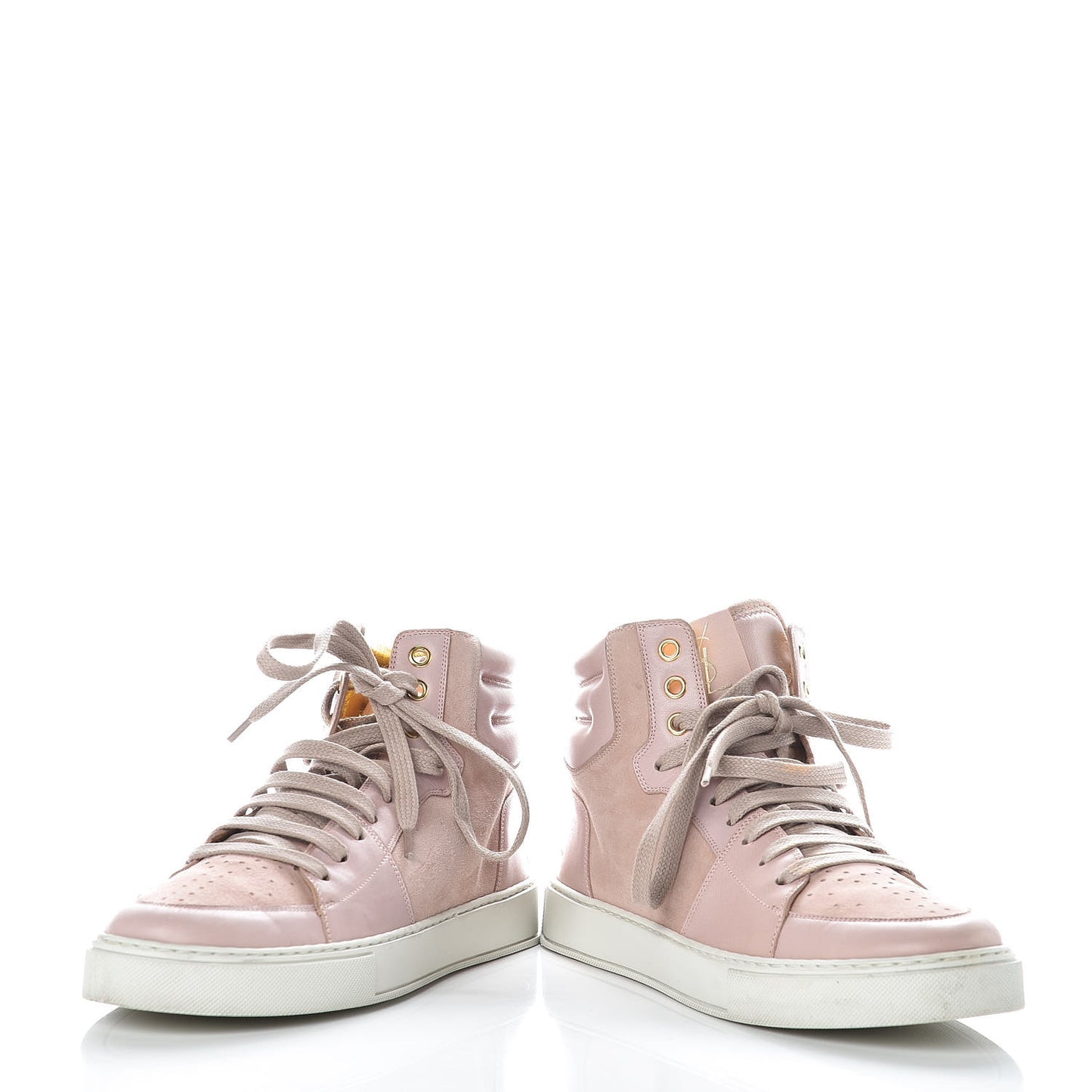 Suede High Top Sneakers 39.5 Pink