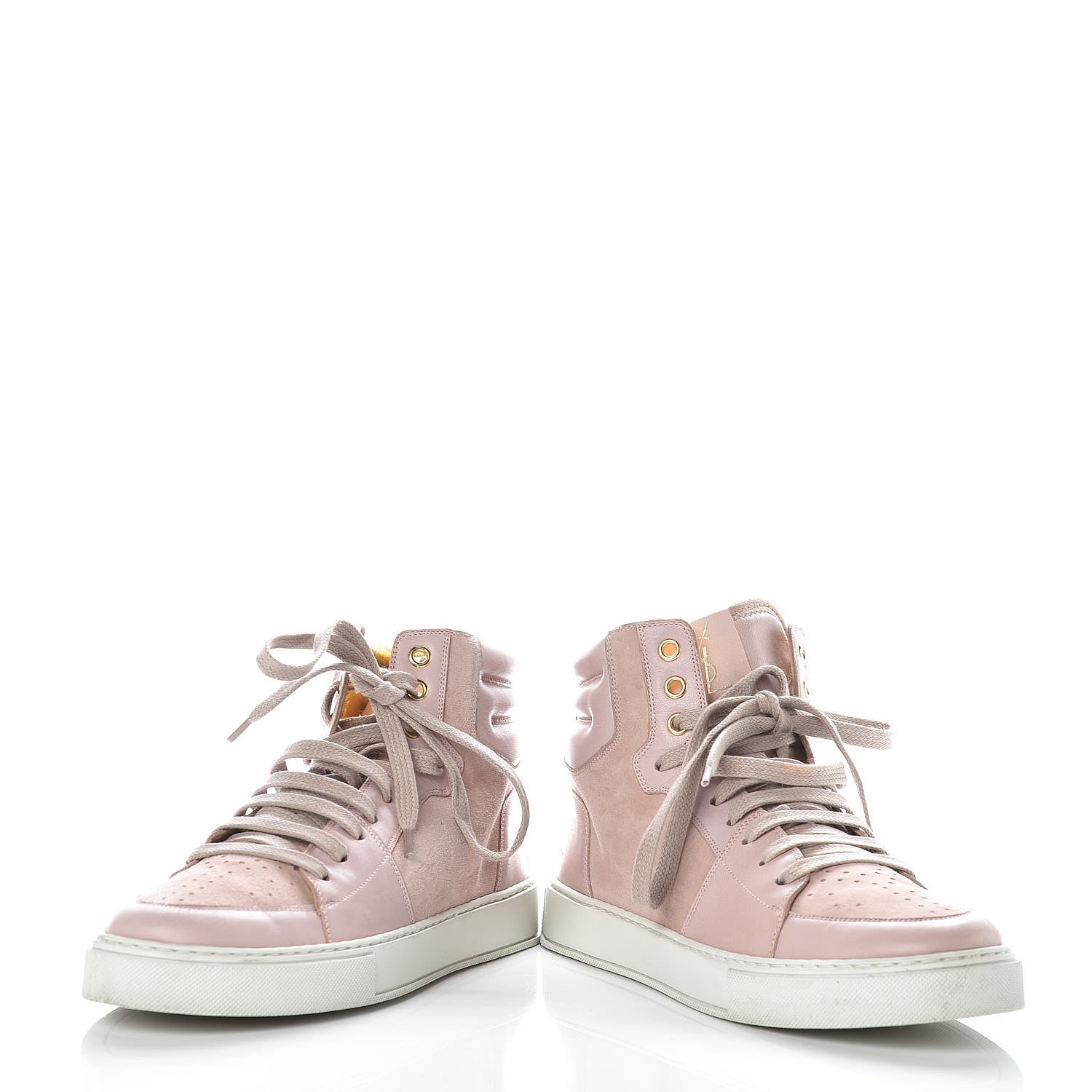 Saint Laurent Suede High Top Sneakers 39.5 Pink 6 of 16