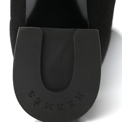 Hermes Knit Calfskin Fontaine 60 Boots 37.5 Black 6 of 9