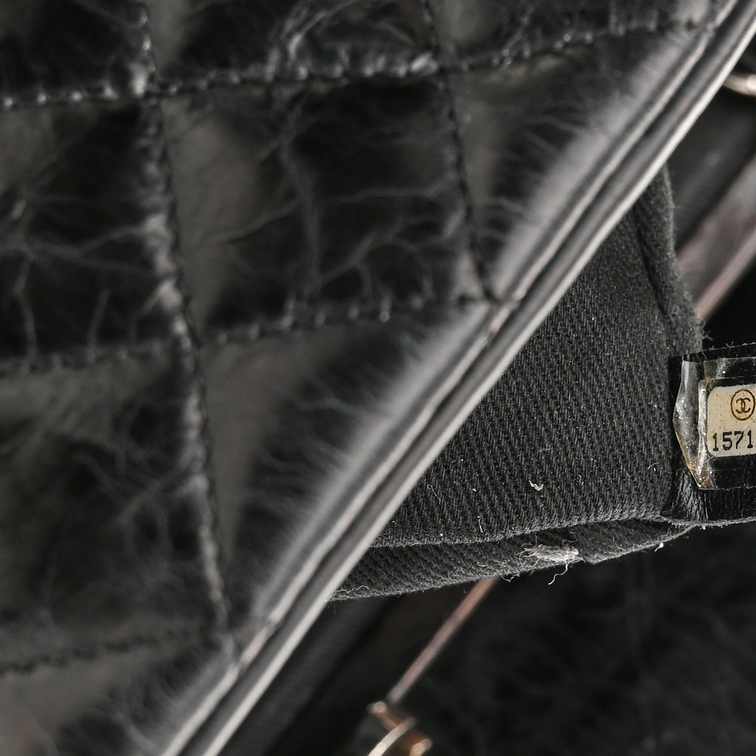 Chanel Glazed Calfskin Quilted Large Just Mademoiselle Bowling Bag Black 7 of 11