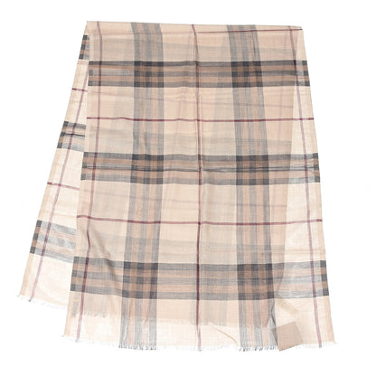 Burberry Wool Silk Gauze Giant Check Scarf Camel 3 of 4