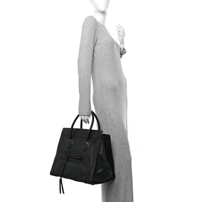 Celine Supple Calfskin Large Phantom Luggage Black 2 of 11