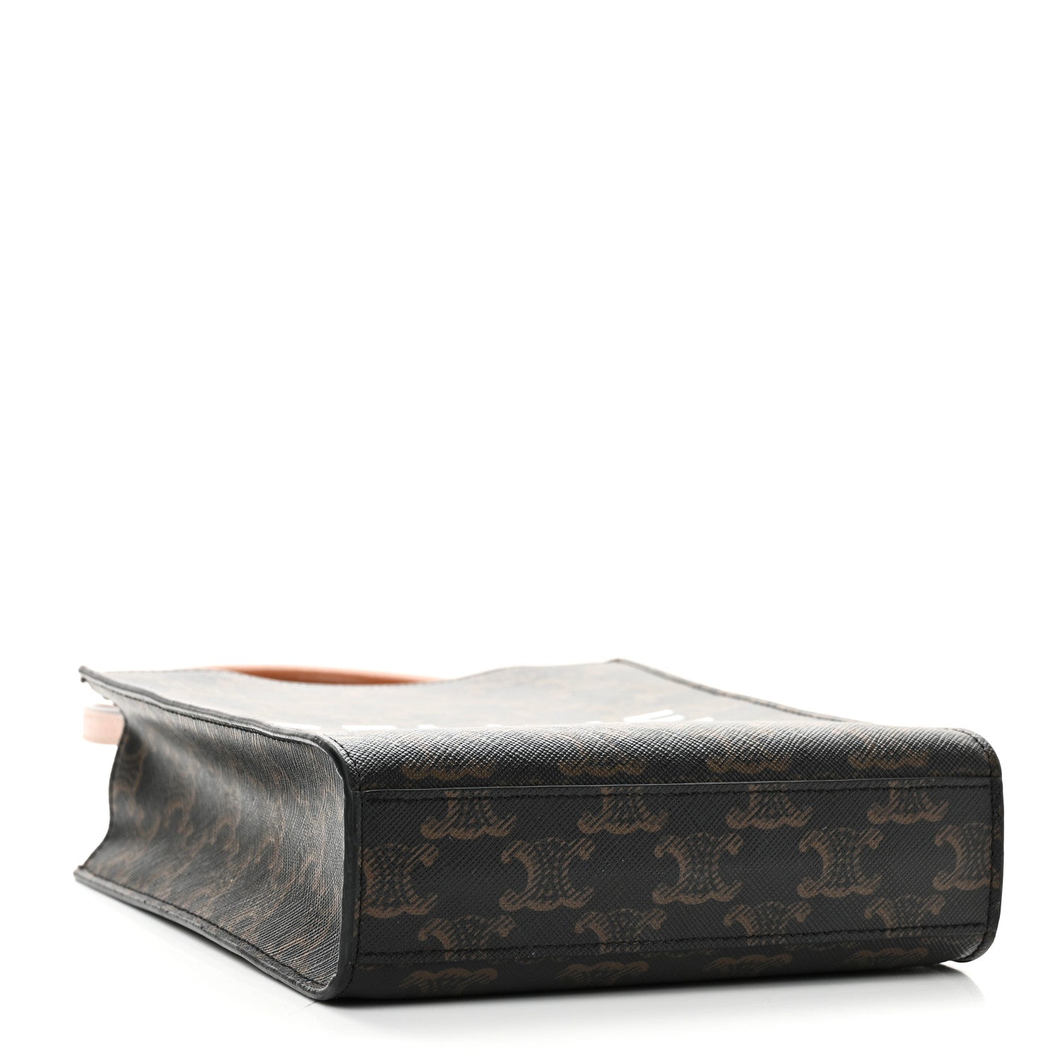 Celine Triomphe Canvas Calfskin Mini Vertical Cabas Tan 4 of 9