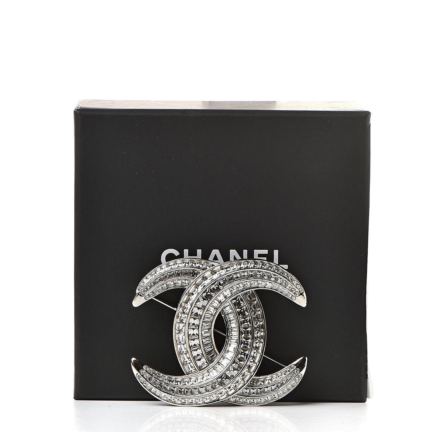 Crystal CC Brooch Silver