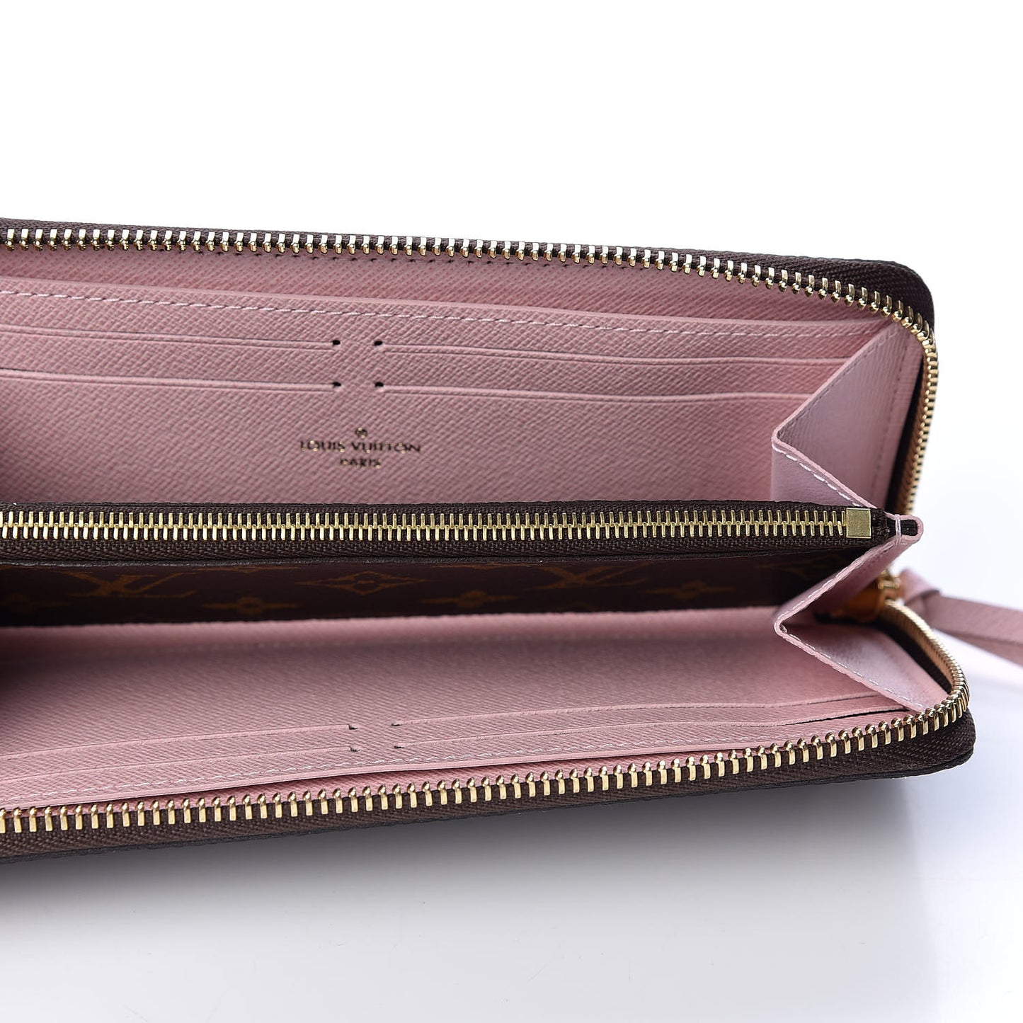 Monogram Clemence Wallet Rose Ballerine