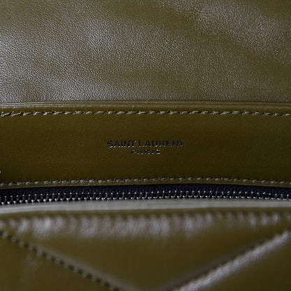 Saint Laurent Calfskin Y Quilted Monogram Toy Loulou Crossbody Bag Military Olive 5 of 9