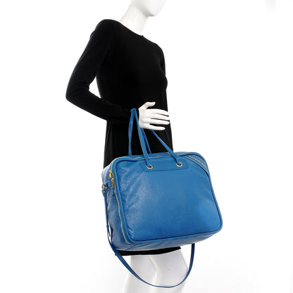 Balenciaga Agneau Medium Blanket Square Tote Bleu De Prusse 3 of 13