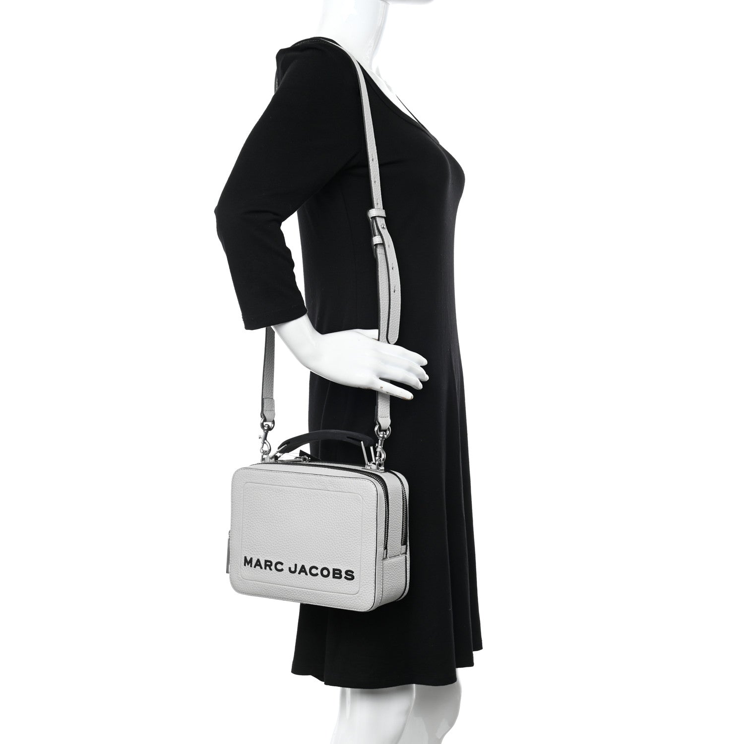 Marc Jacobs Calfskin The Box 23 Crossbody Grey 2 of 14
