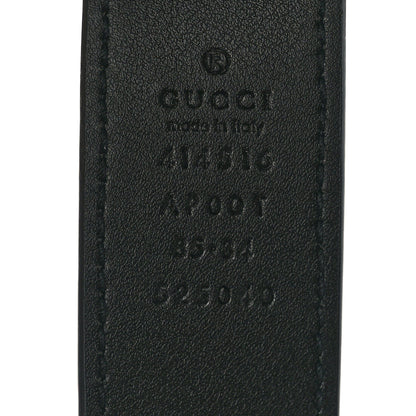 Gucci Calfskin Double G 30mm Belt 85 34 Black 3 of 5