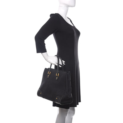 Gucci Monogram Medium Tote Black 2 of 14