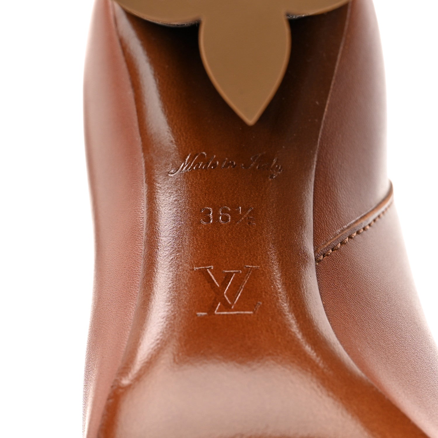 Louis Vuitton Calfskin Silhouette High Boots 36 Cognac 6 of 9