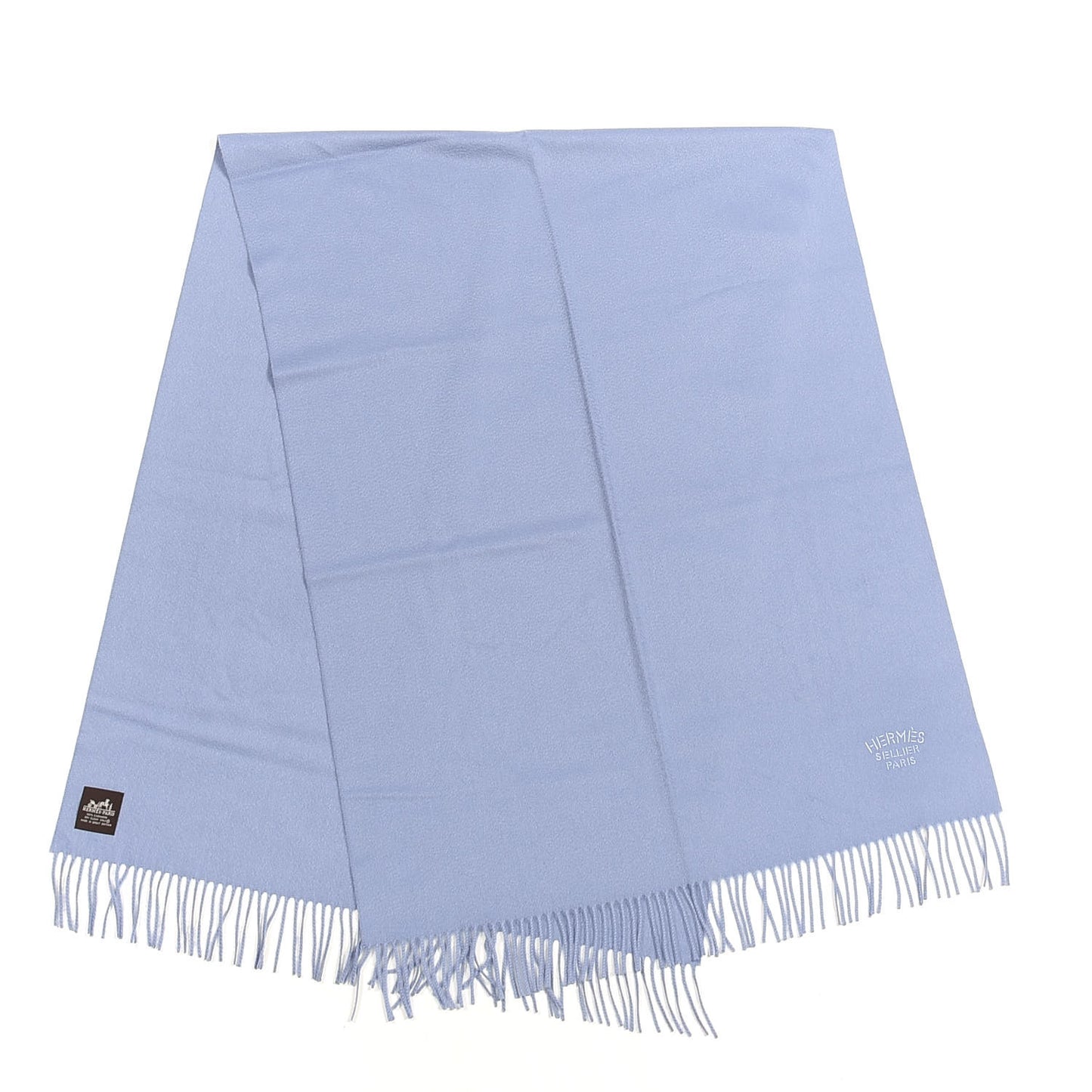 Cashmere Broderie Scarf Chambray