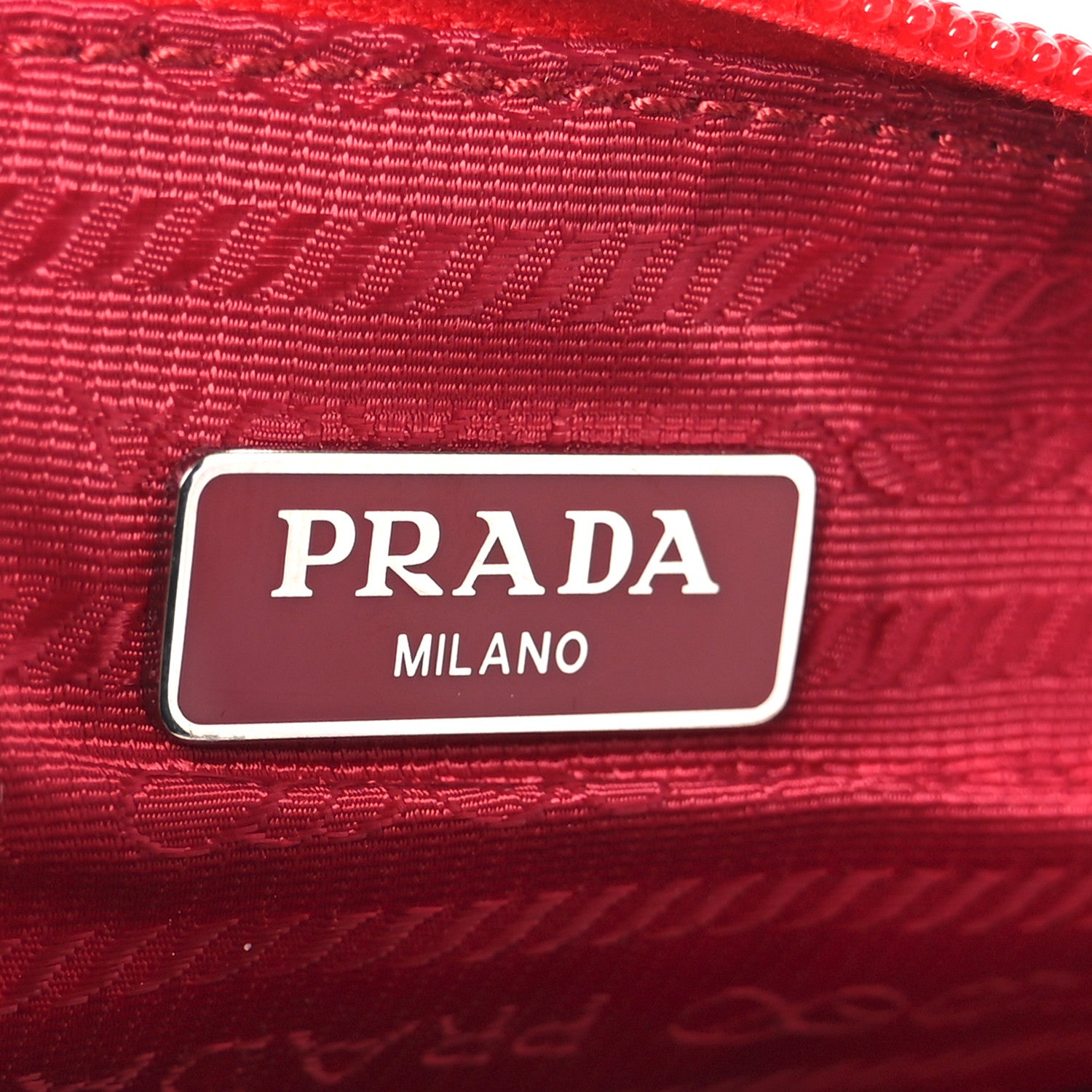 Prada Tessuto Nylon Vela Wristlet Rosso 6 of 8