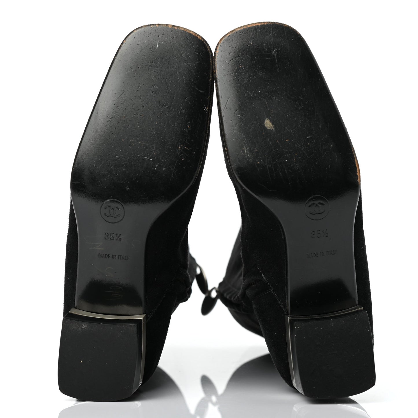 Suede CC Cap Toe Boots 35.5 Black