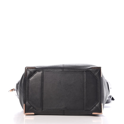 Alexander Wang Pebbled Calfskin Large Emile Soft Black Rose Gold Hardware 13 of 16