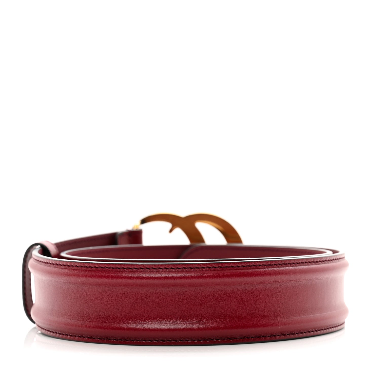Ciny Lux Calfskin Patterned Double G 40mm Belt 80 32 Rubicund