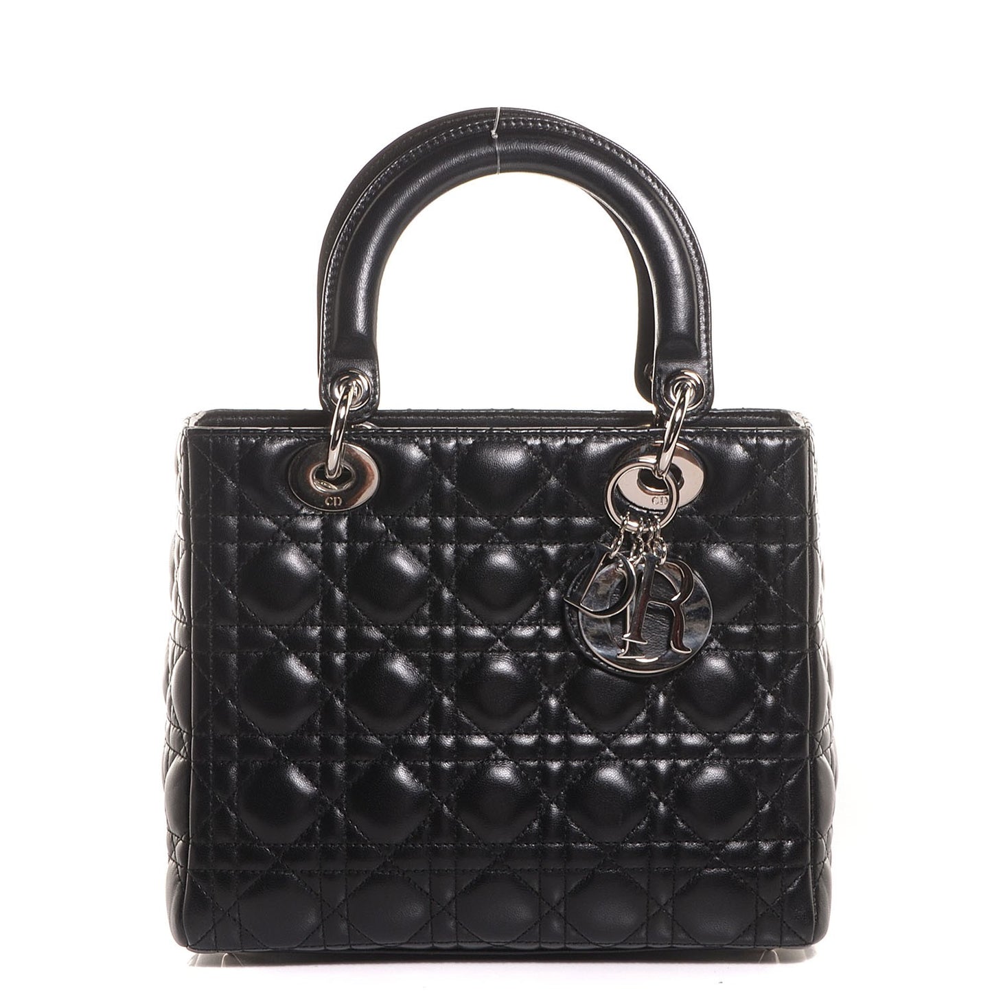 Lambskin Cannage Medium Lady Dior Black