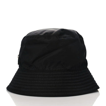 Prada Re-Nylon Metal Triangle Logo Womens Bucket Hat S Black 4 of 7