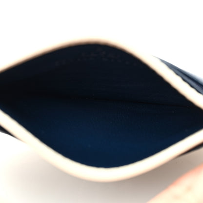 Gucci Vintage Effect Calfskin Matelasse Diagonal Torchon GG Marmont Card Holder Blue Agata Mystic White 5 of 6
