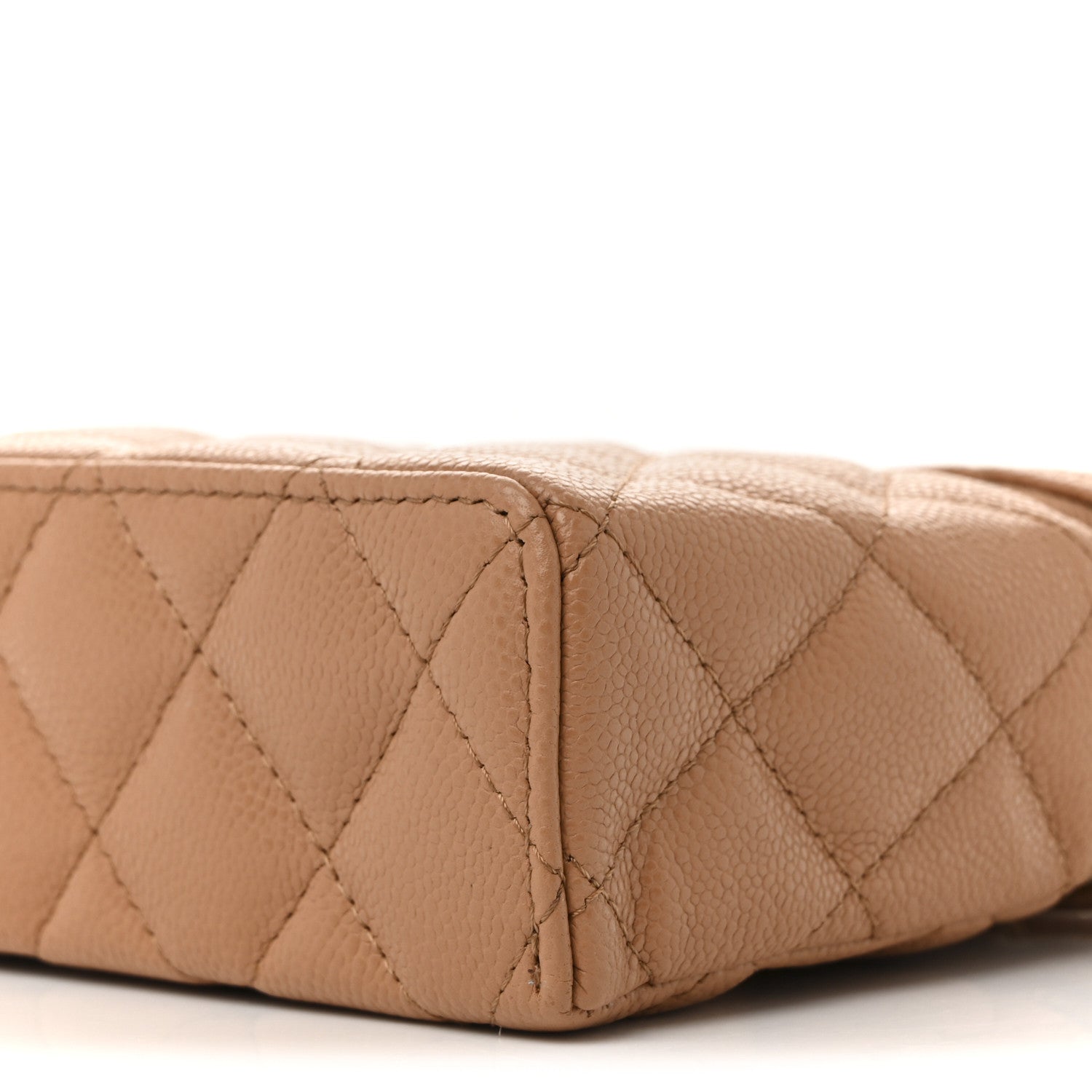 Chanel Caviar Quilted Top Handle Slim Vanity With Chain Brown 10 of 11
