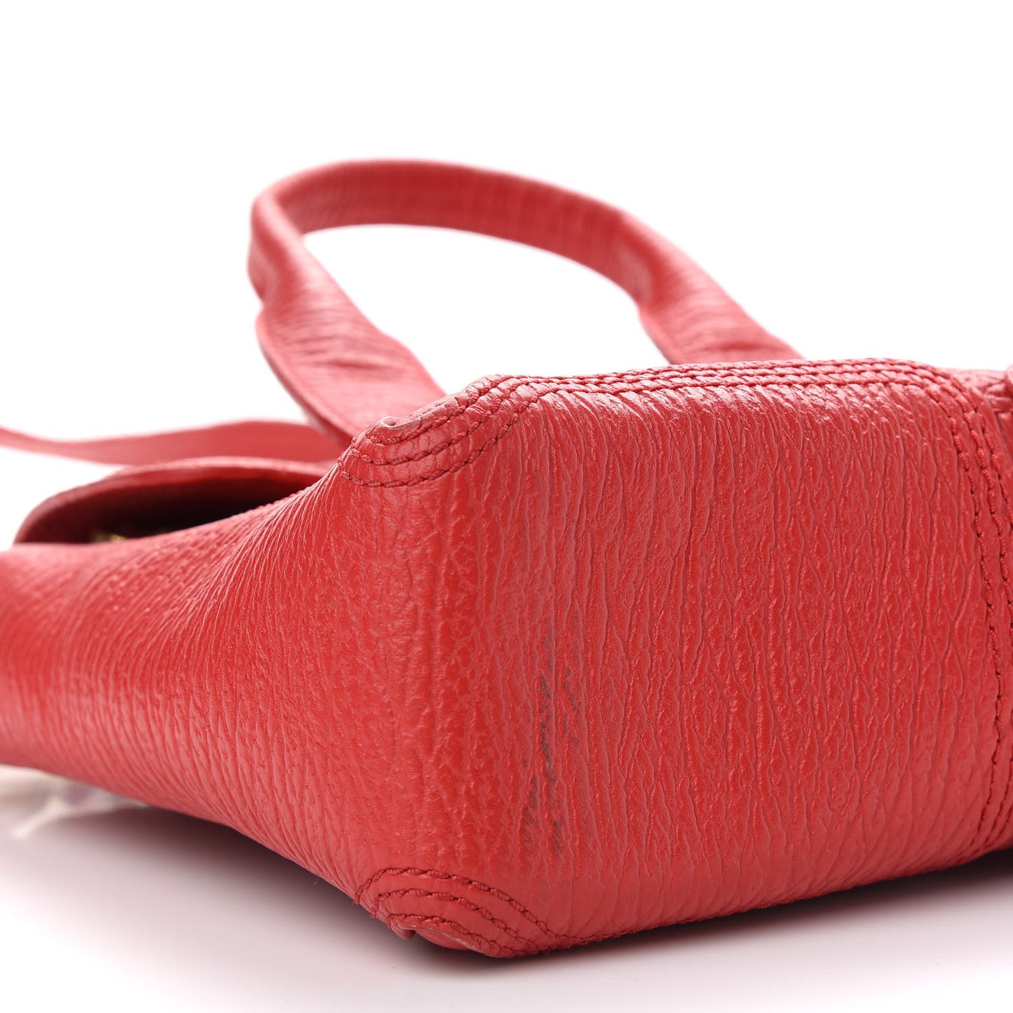 Textured Calfskin Mini Pashli Satchel Red