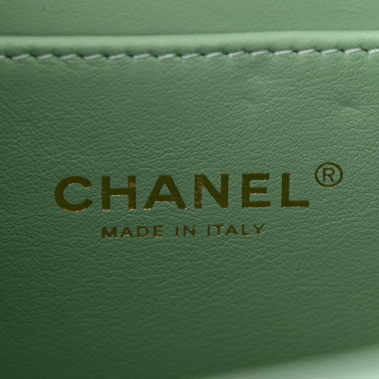 Chanel Shiny Calfskin Quilted Mini Metal Top Handle Flap Light Green 6 of 11