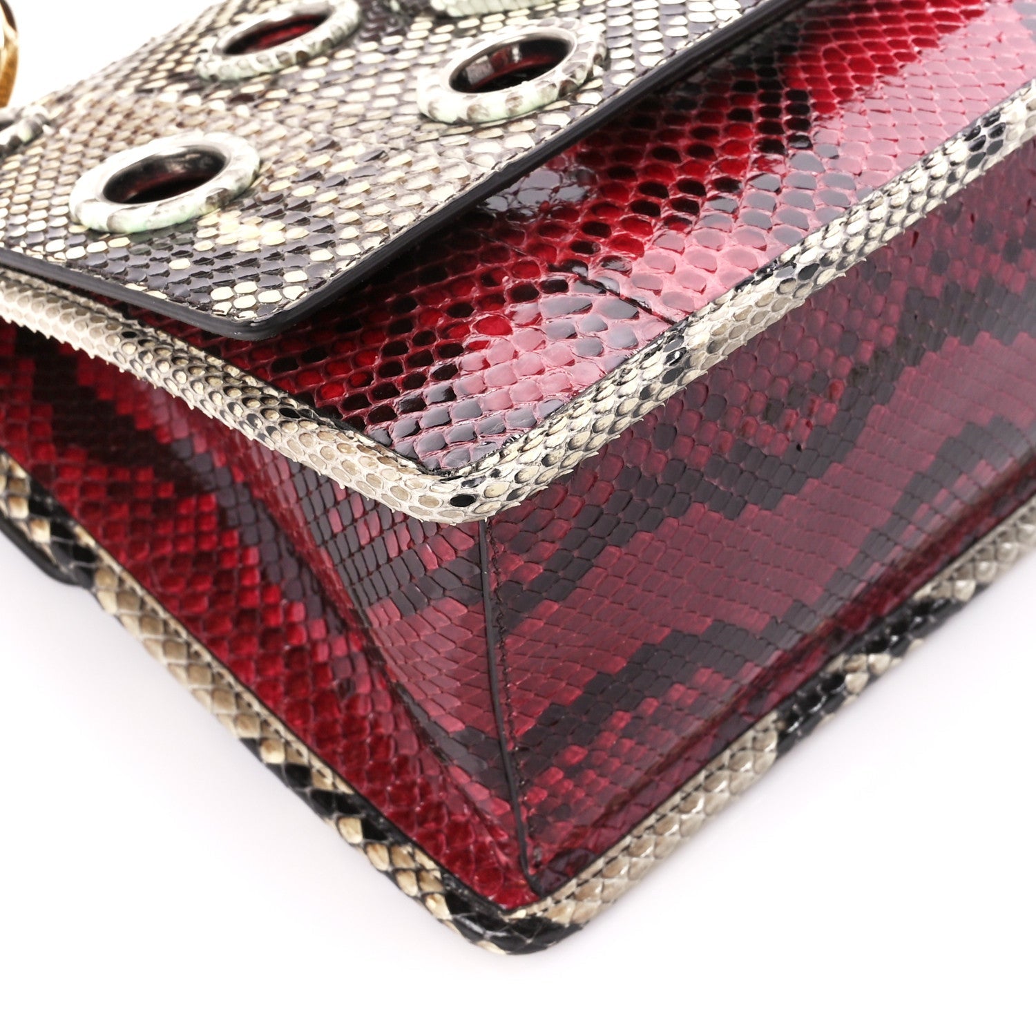 Fendi Snakeskin F is Fendi Kan I Shoulder Bag Roccia Red 10 of 11